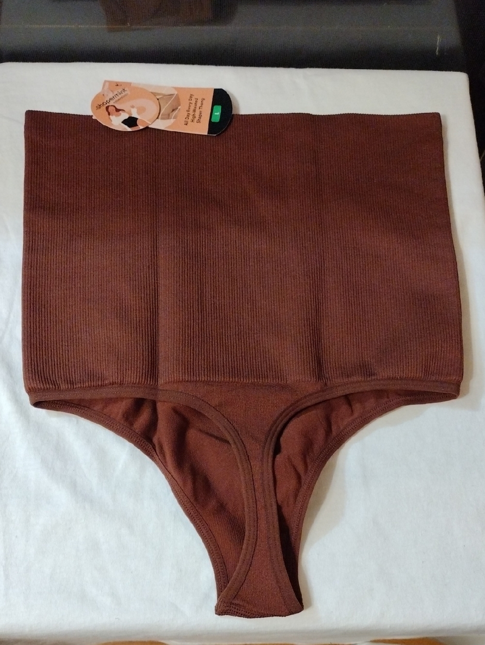 Shapermint Women's High-Waisted Shaper Thong.  Size L.